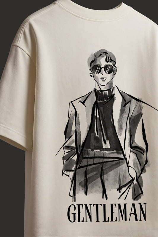 Gentleman Oversized Tshirt (White)