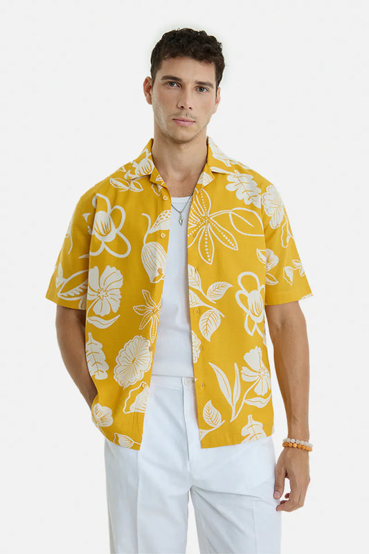 100% Cotton Floral Box Fit Shirt