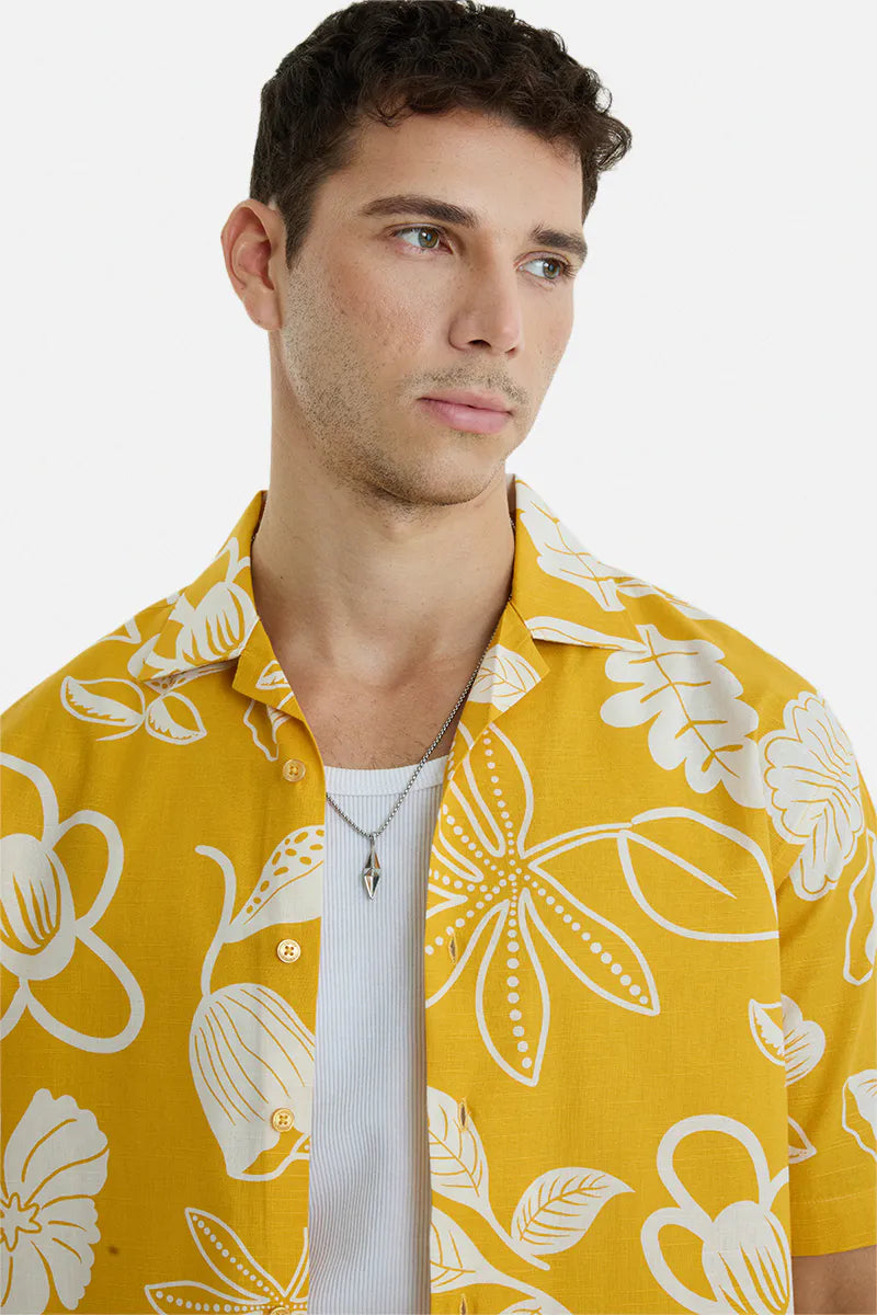 100% Cotton Floral Box Fit Shirt