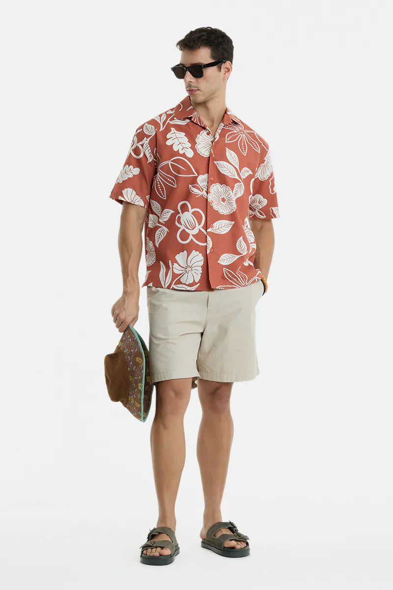 100% Cotton Floral Box Fit Shirt