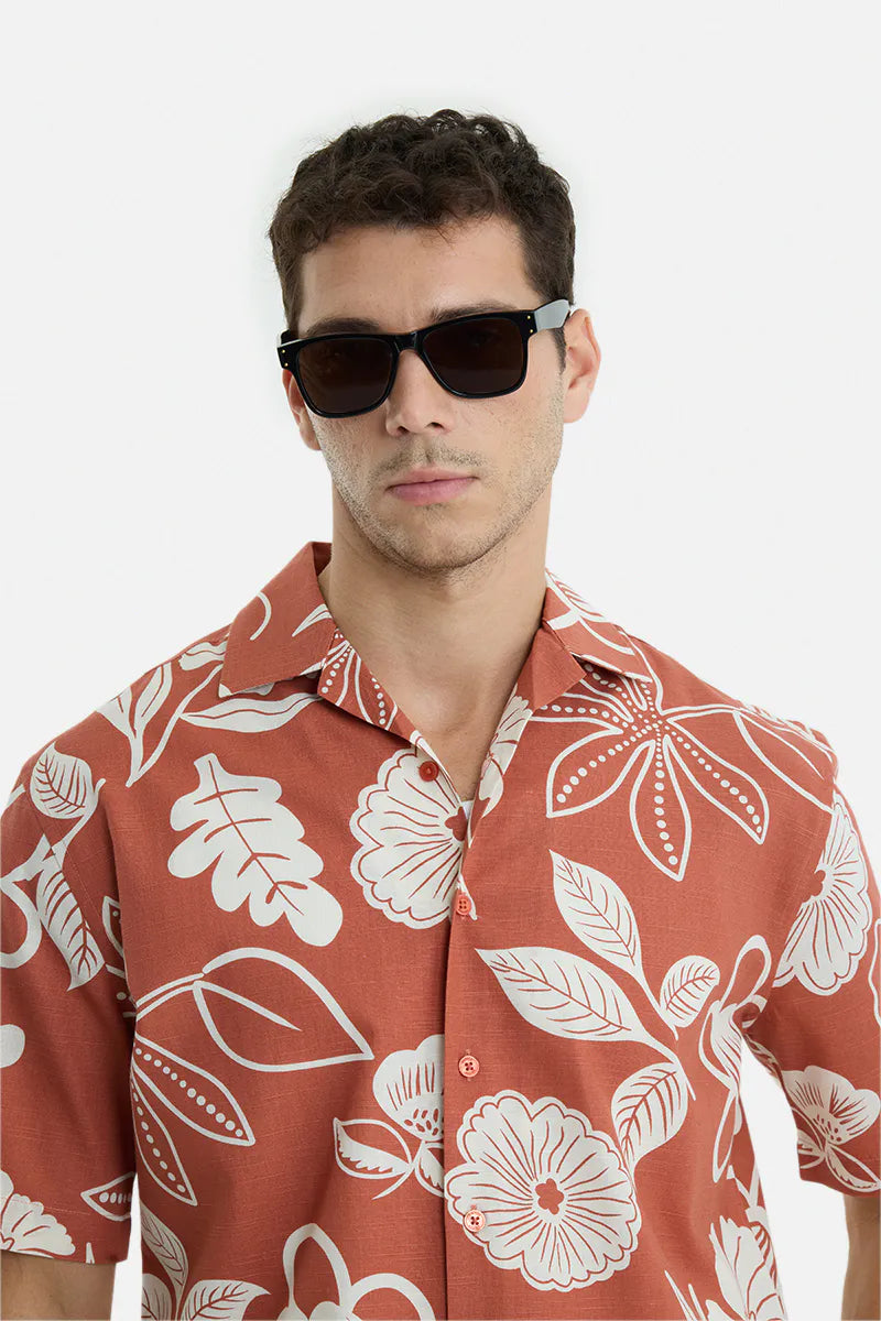100% Cotton Floral Box Fit Shirt