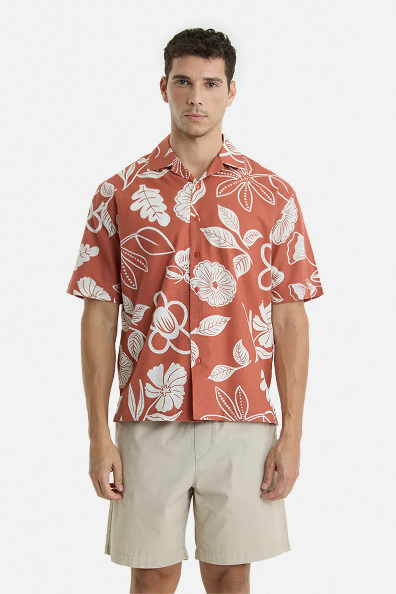100% Cotton Floral Box Fit Shirt