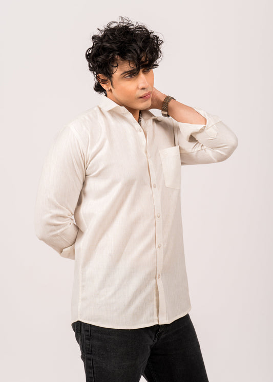 Minimal Ivory Casual Shirt