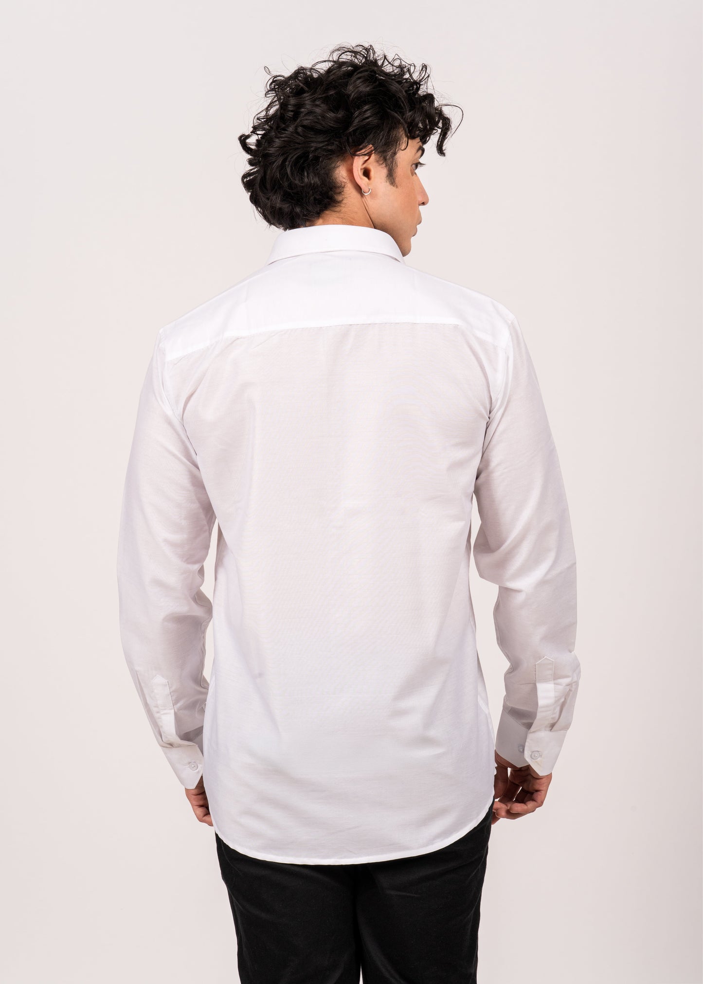 Silken White Casual Shirt