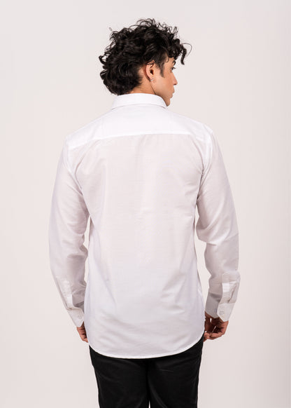 Silken White Casual Shirt