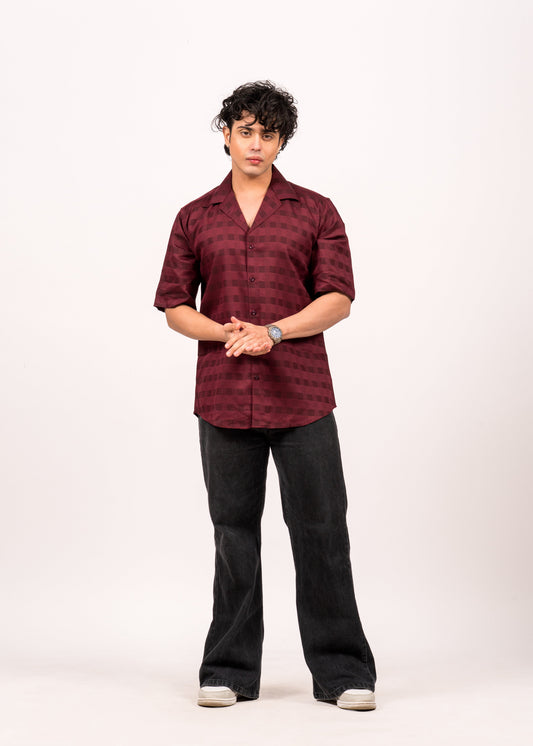 Burgundy Dusk Relaxed Shirt
