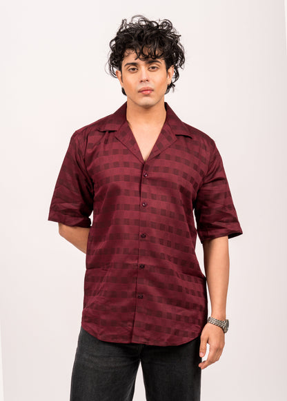 Burgundy Dusk Relaxed Shirt